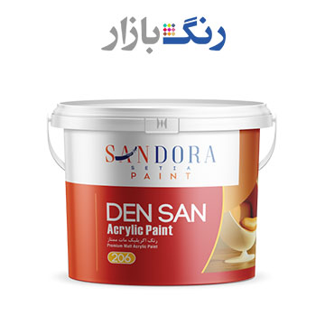 ساندورا _ رنگ اكريليك مات ممتاز دن سان سفيد 206 _ دبه