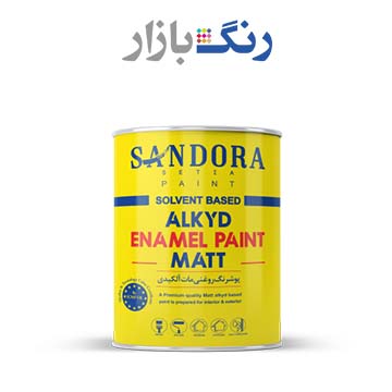 ساندورا _ رنگ روغني مات سفيد 1500 _ گالن