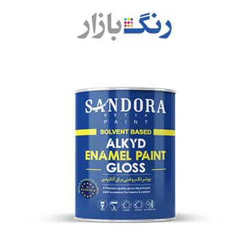 ساندورا ـ رنگ روغني براق مشكي 700 ـ ربعي